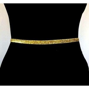 Skinny Metallic Belt M